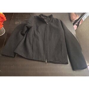 Men’s Express Black Wool Jacket Xl Full Zip